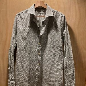 Men's J.Lindeberg Black and White Patterned button down